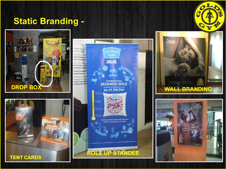 Static Branding - DROP BOX WALL BRANDING TENT CARDS ROLL UP STANDEE