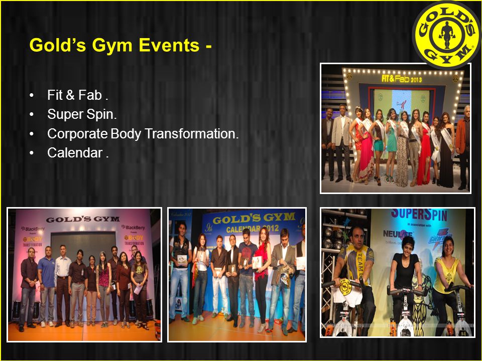 Gold’s Gym Events - Fit & Fab . Super Spin.