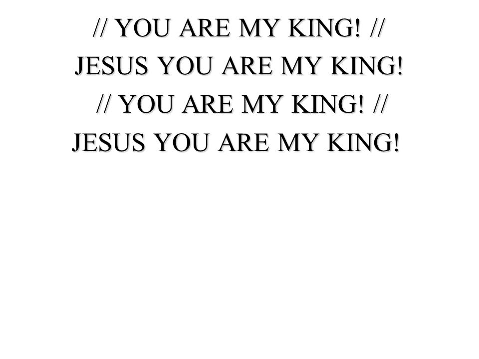 // YOU ARE MY KING! // JESUS YOU ARE MY KING!