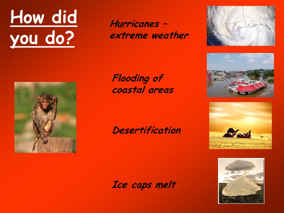 How did you do Hurricanes –extreme weather Flooding of coastal areas
