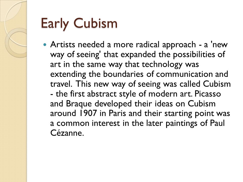 Early Cubism