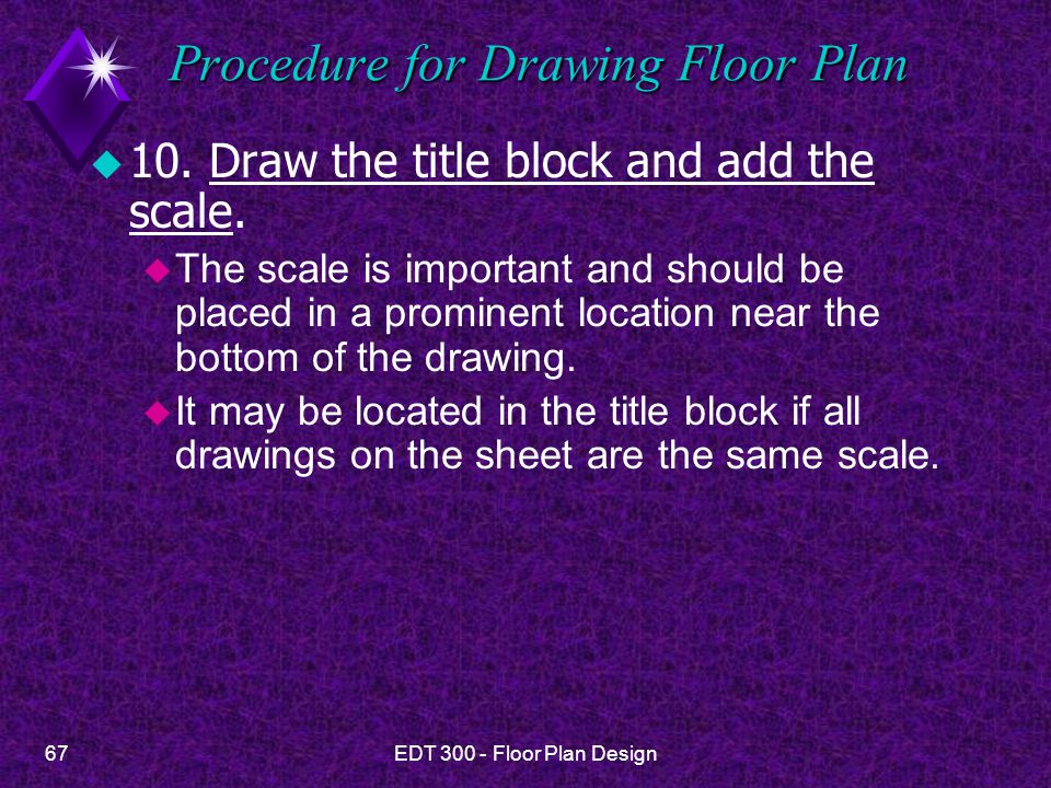 Procedure for Drawing Floor Plan