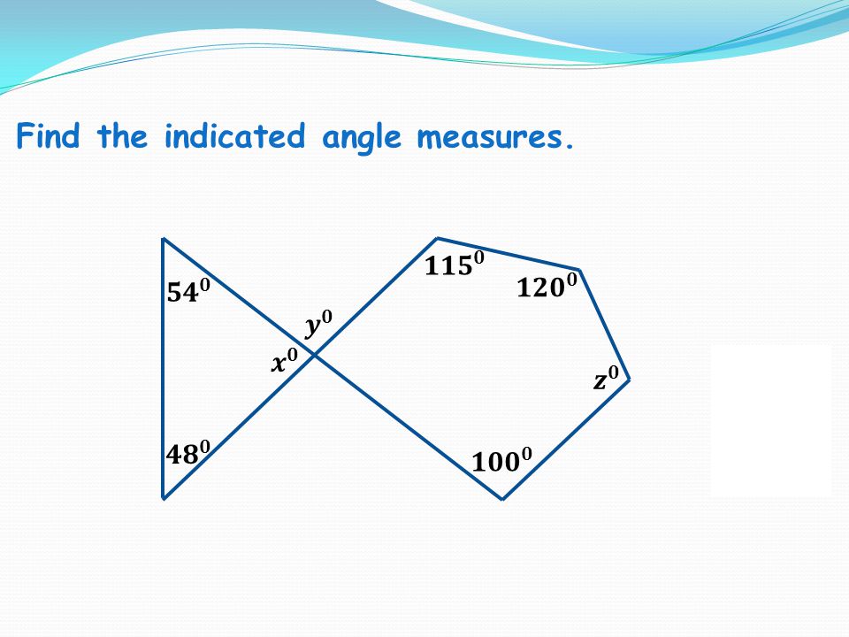 Find the indicated angle measures.