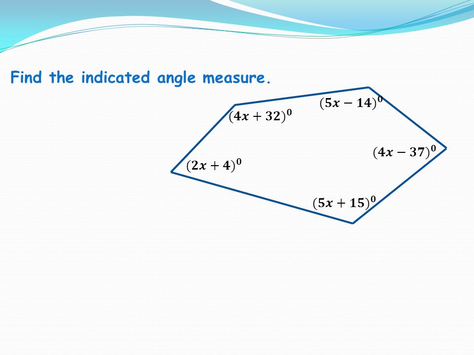 Find the indicated angle measure.