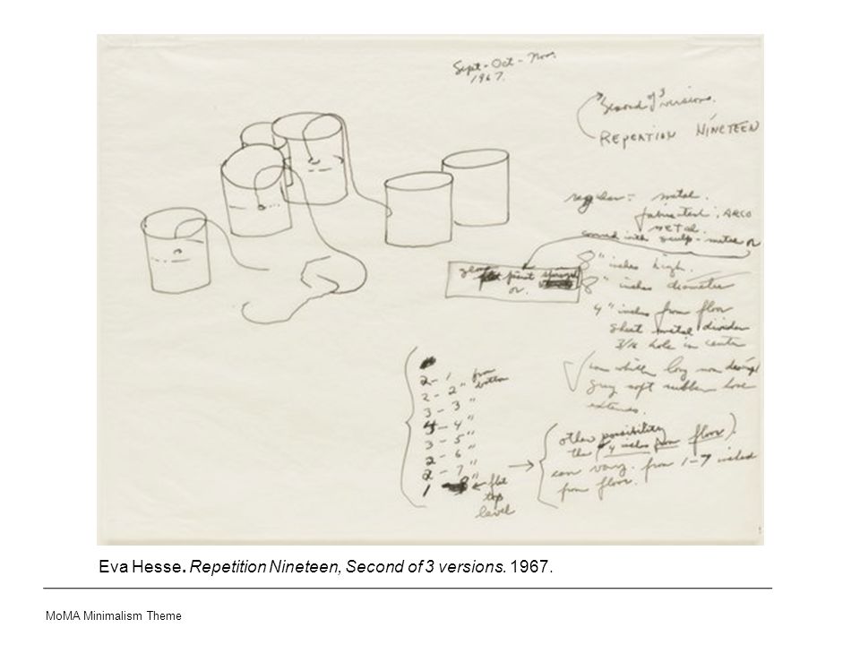 Eva Hesse. Repetition Nineteen, Second of 3 versions