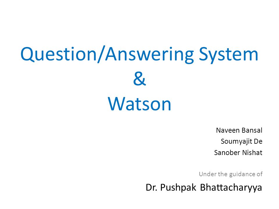 Question Answering System Watson Ppt Video Online Download Paraphrase Driven Learning For Open 