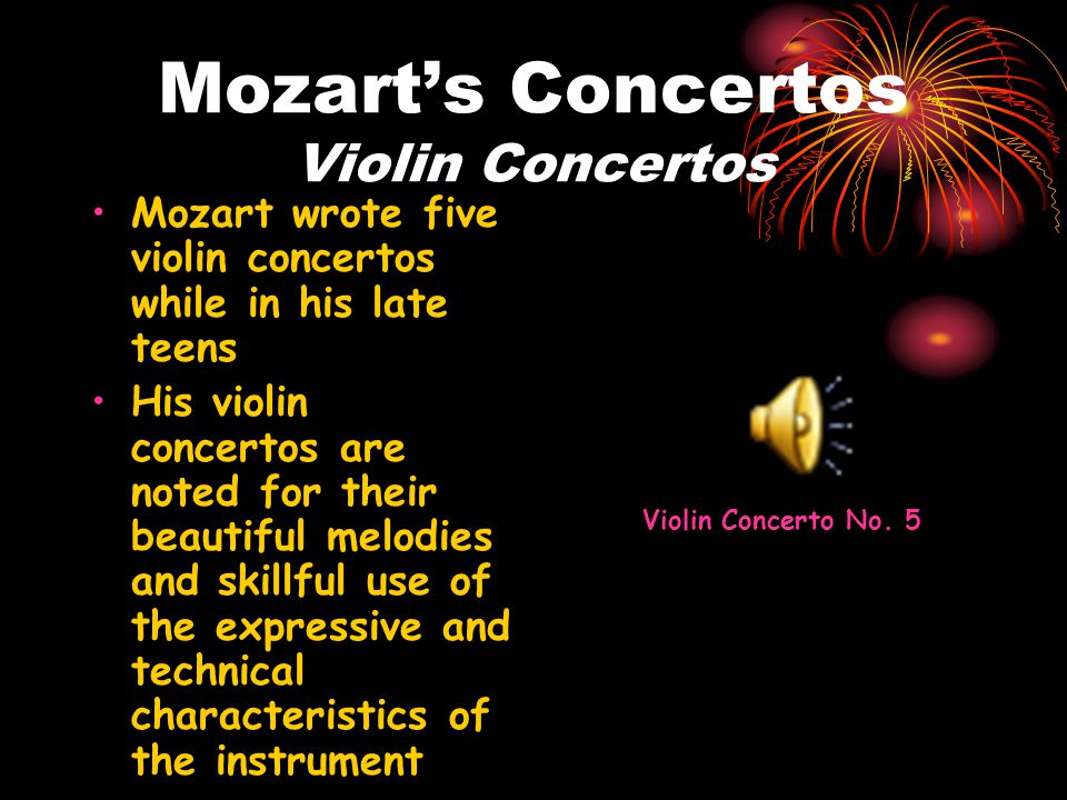 Mozart’s Concertos Violin Concertos