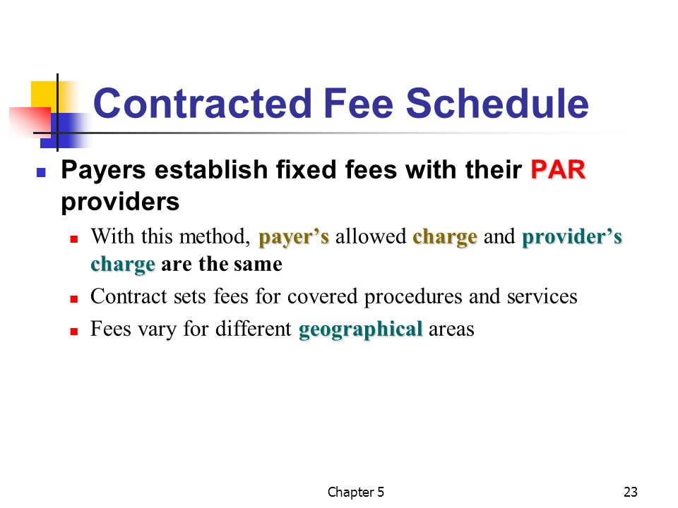 Contracted Fee Schedule
