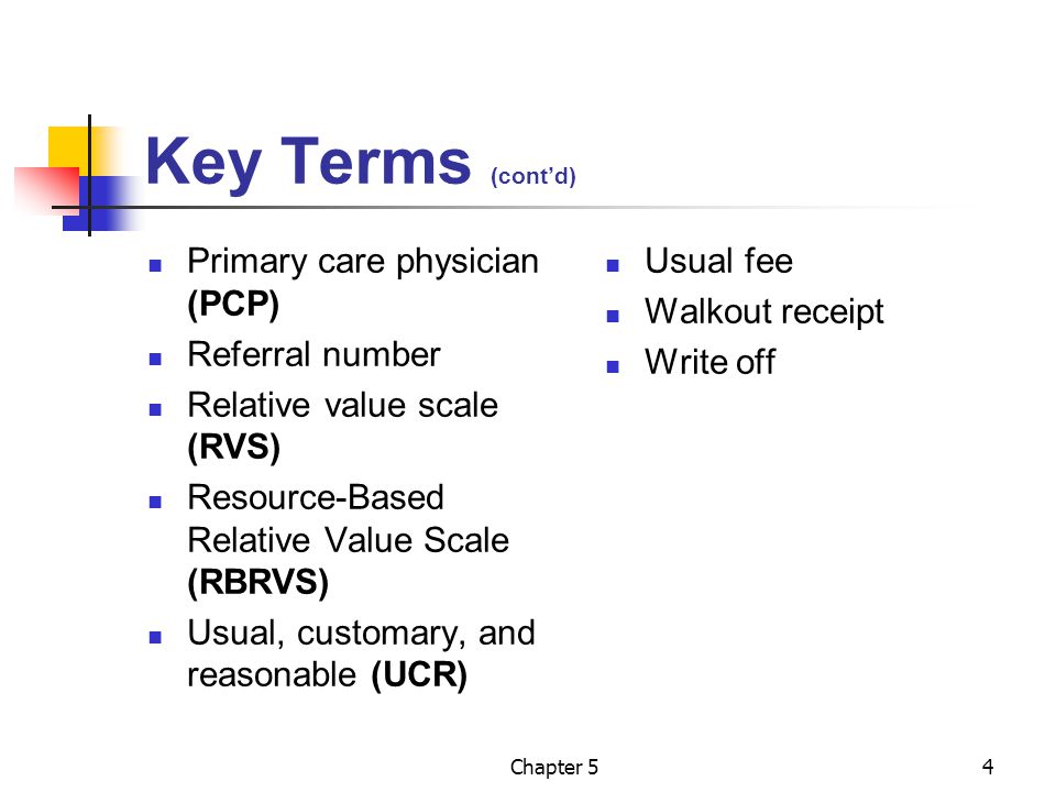 Key Terms (cont’d) Primary care physician (PCP) Referral number
