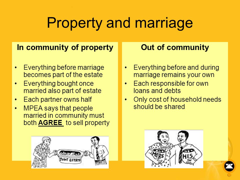 In community of property