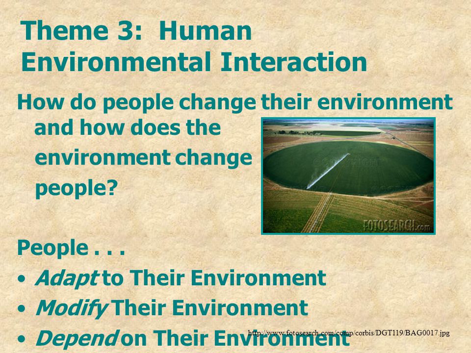 Theme 3: Human Environmental Interaction