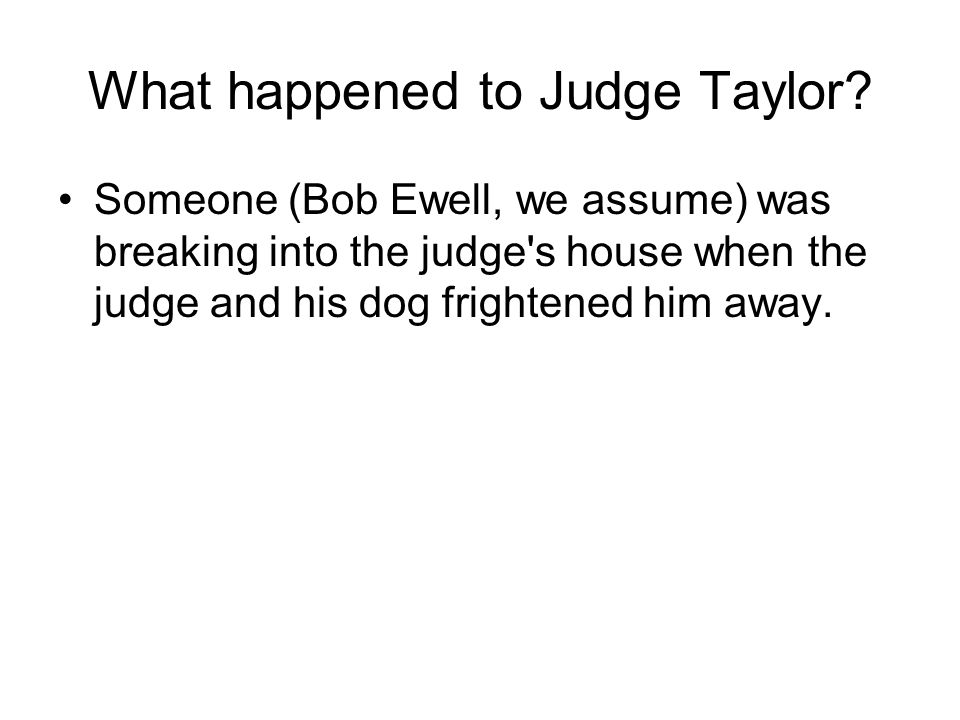 What happened to Judge Taylor