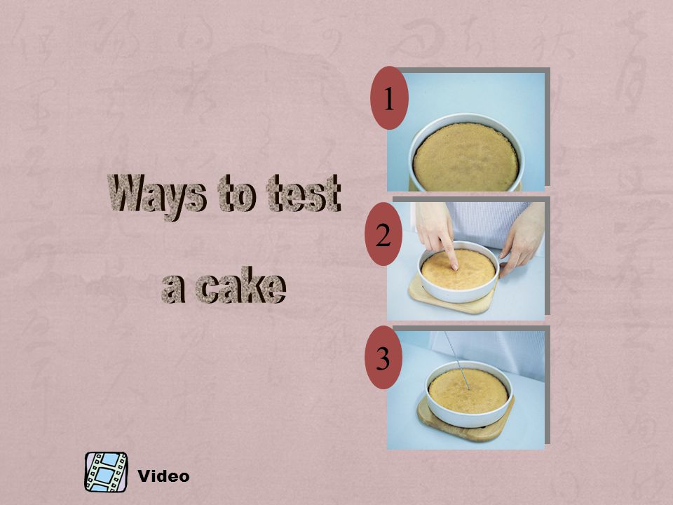 1 Ways to test a cake 2 3 Video