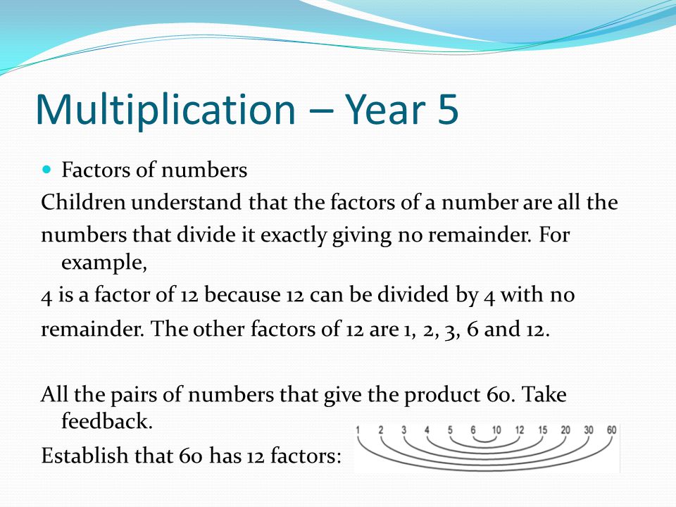 Multiplication – Year 5 Factors of numbers