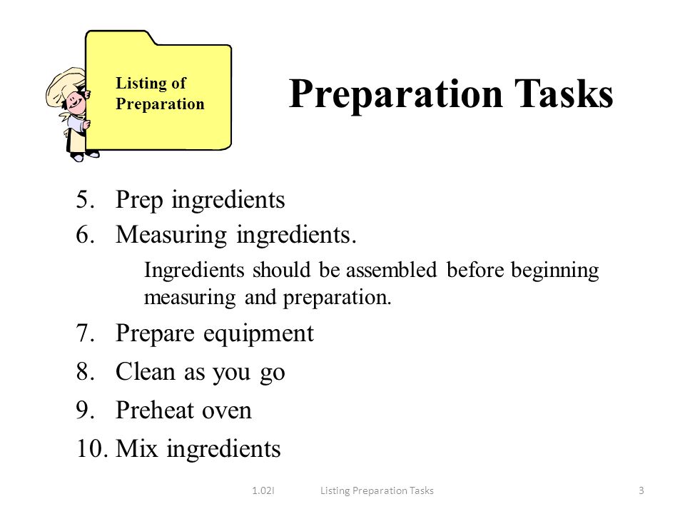 1.02I Listing Preparation Tasks