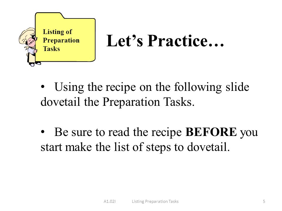 A1.02I Listing Preparation Tasks
