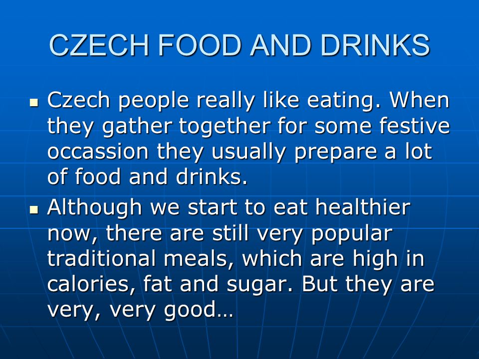 CZECH FOOD AND DRINKS