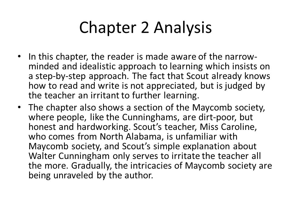 Chapter 2 Analysis