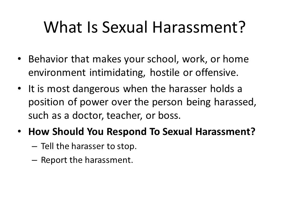 What Is Sexual Harassment