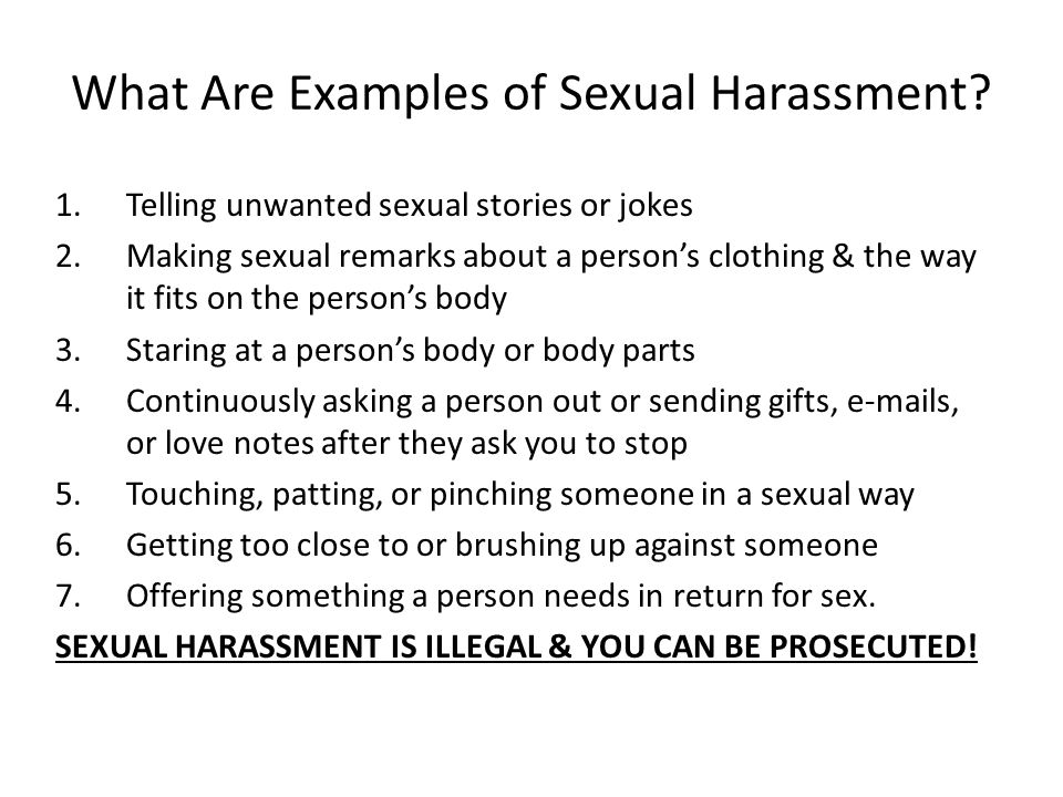 What Are Examples of Sexual Harassment