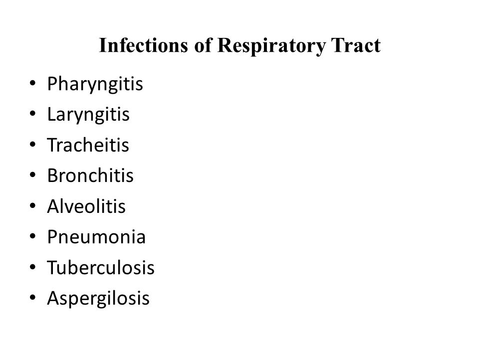 Infections of Respiratory Tract