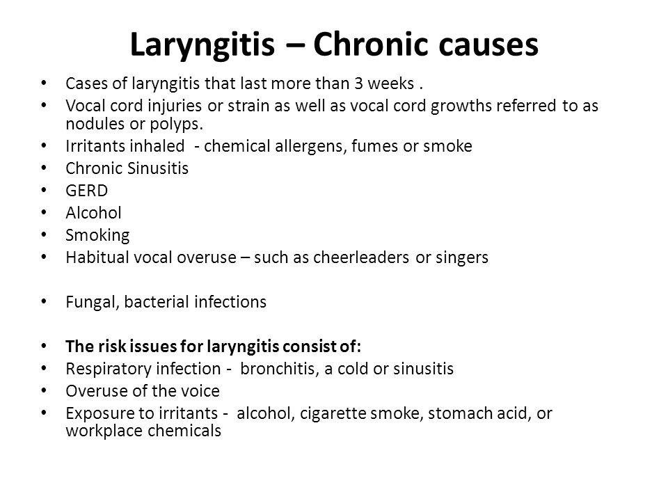 Laryngitis – Chronic causes