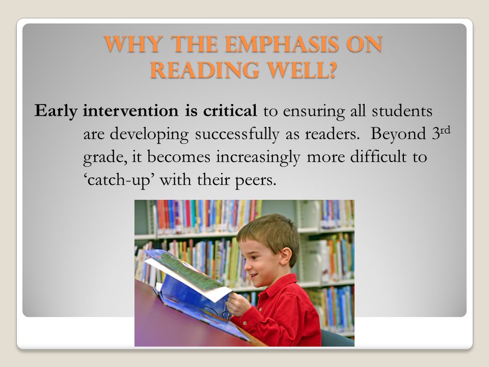 Why the emphasis on Reading Well
