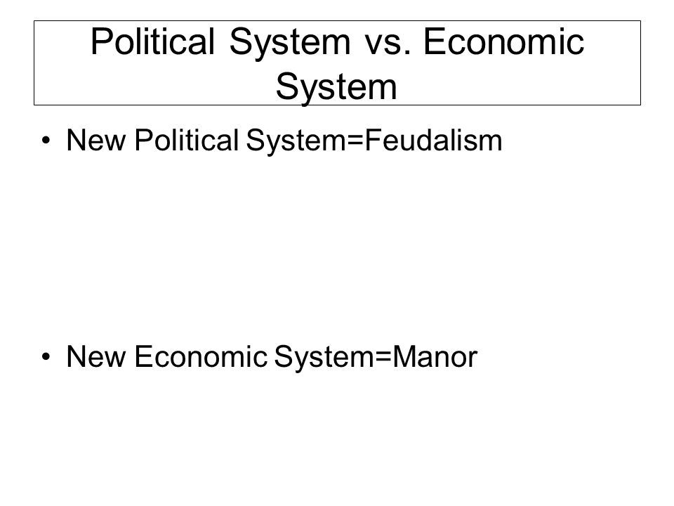 Political System vs. Economic System