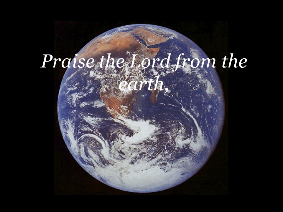 Praise the Lord from the earth,