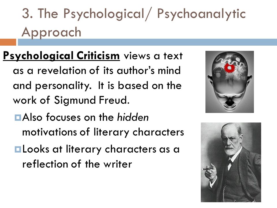 3. The Psychological/ Psychoanalytic Approach