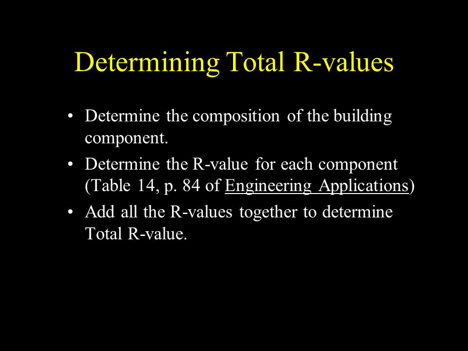 Determining Total R-values