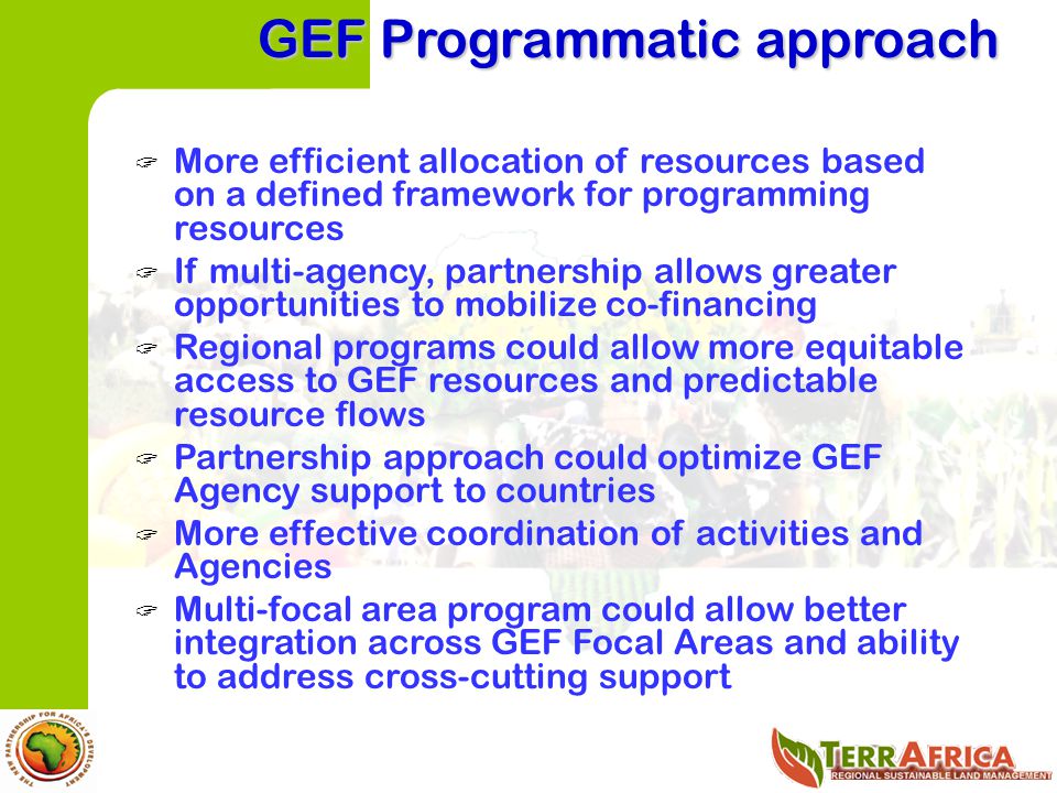 GEF Programmatic approach