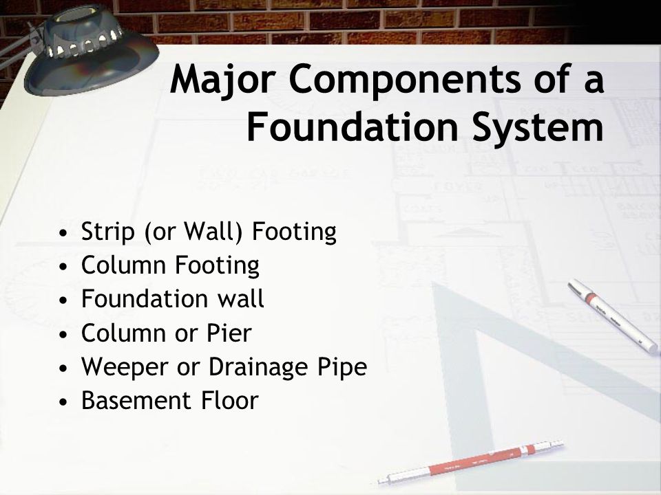 Major Components of a Foundation System