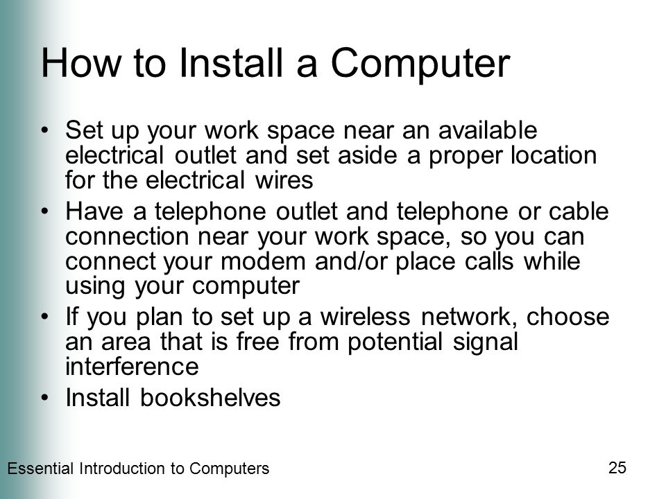 How to Install a Computer