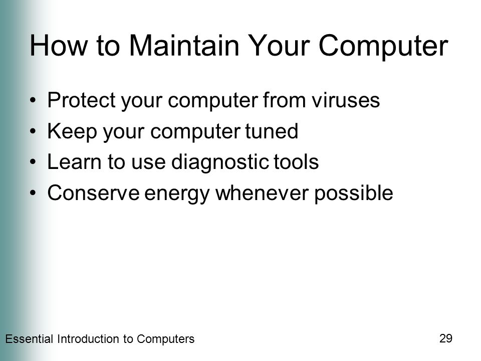 How to Maintain Your Computer