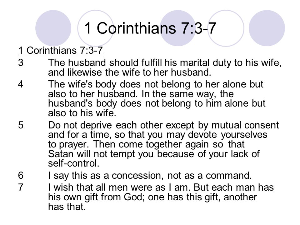 1 Corinthians 7:3-7 1 Corinthians 7:3-7