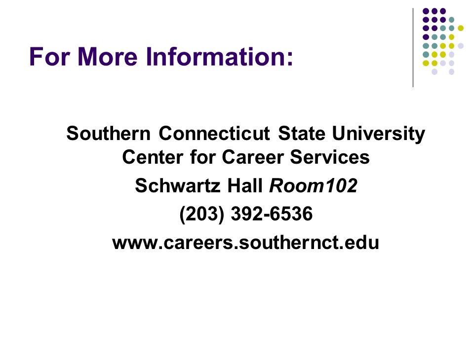 Southern Connecticut State University Center for Career Services