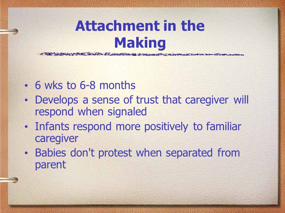 Attachment in the Making