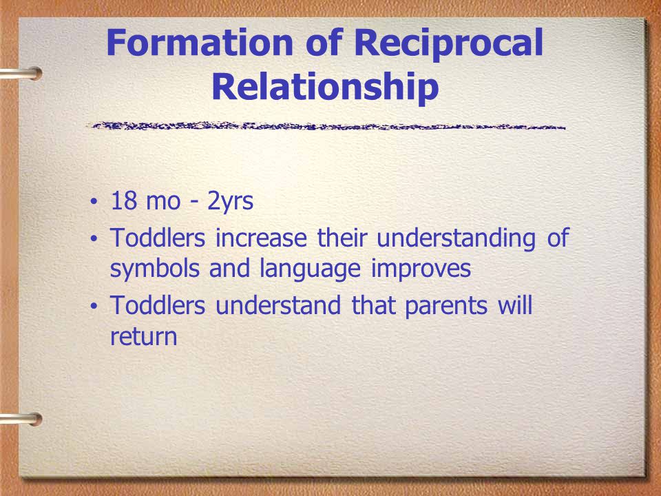 Formation of Reciprocal Relationship