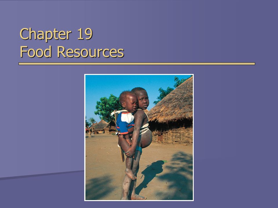 Chapter 19 Food Resources