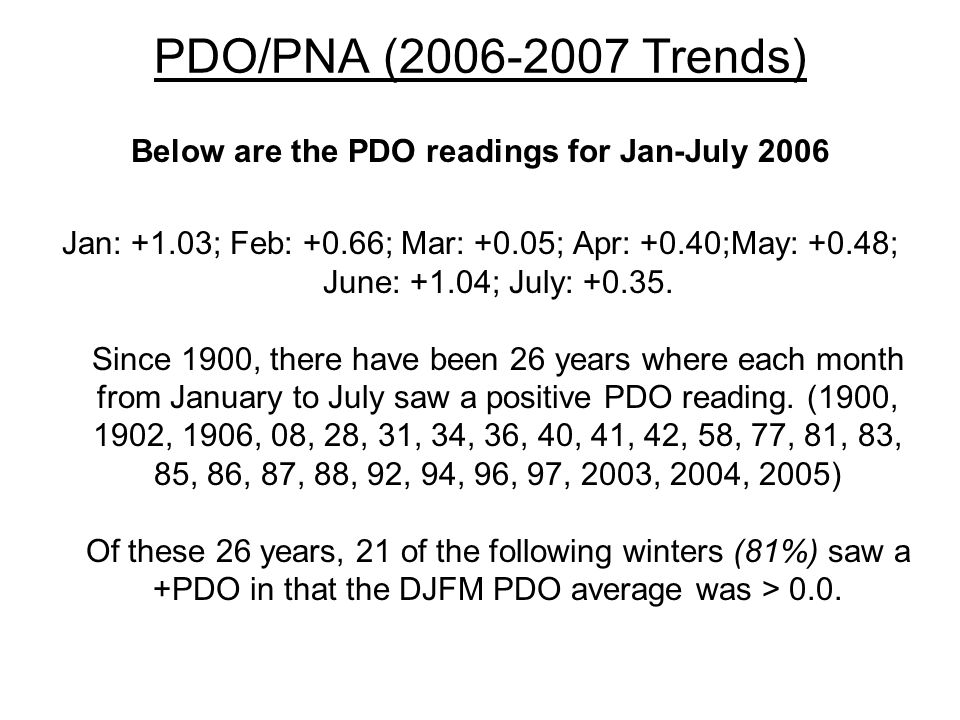 PDO/PNA ( Trends)
