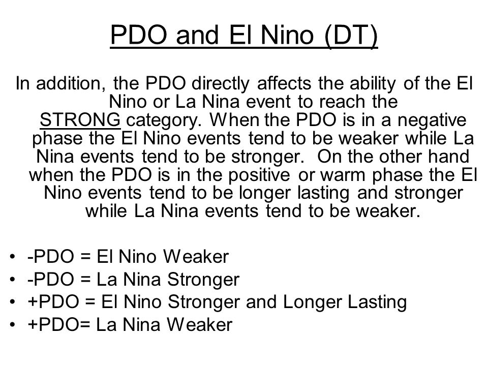 PDO and El Nino (DT)