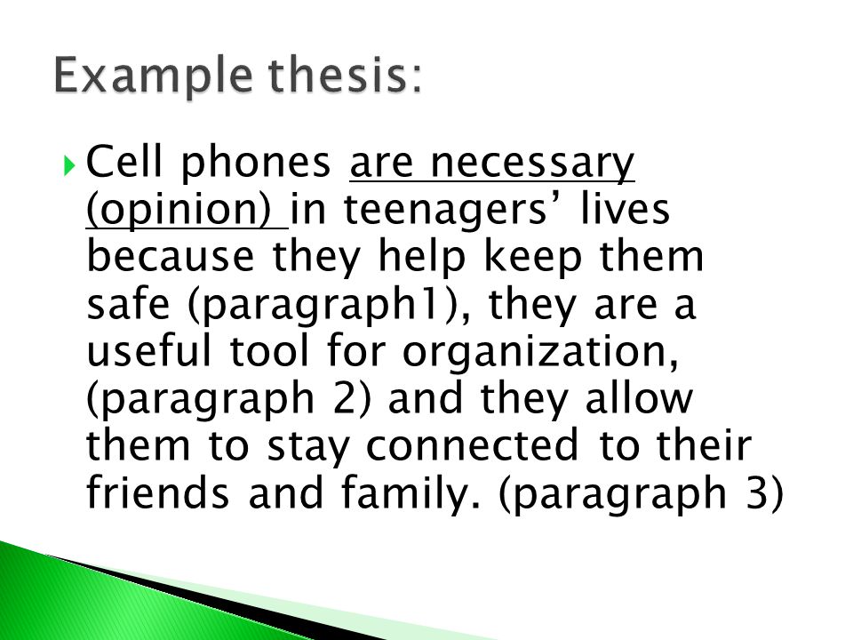 Example thesis: