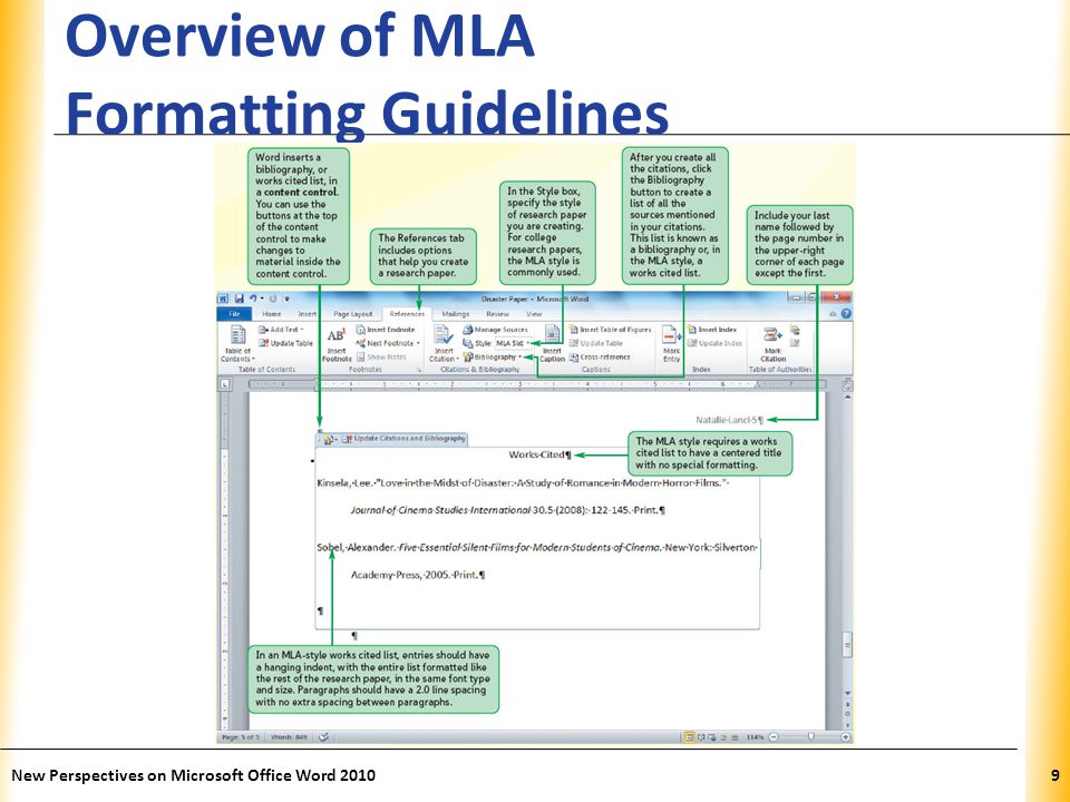 Overview of MLA Formatting Guidelines