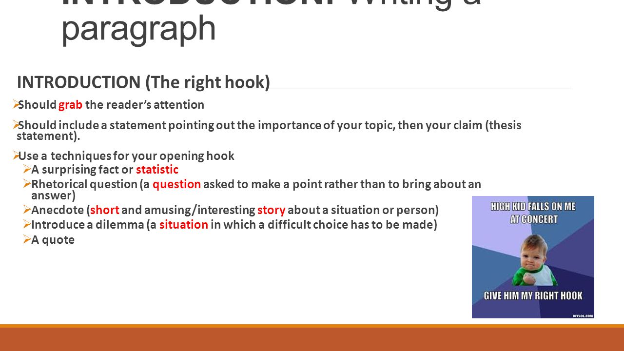 INTRODUCTION: Writing a paragraph