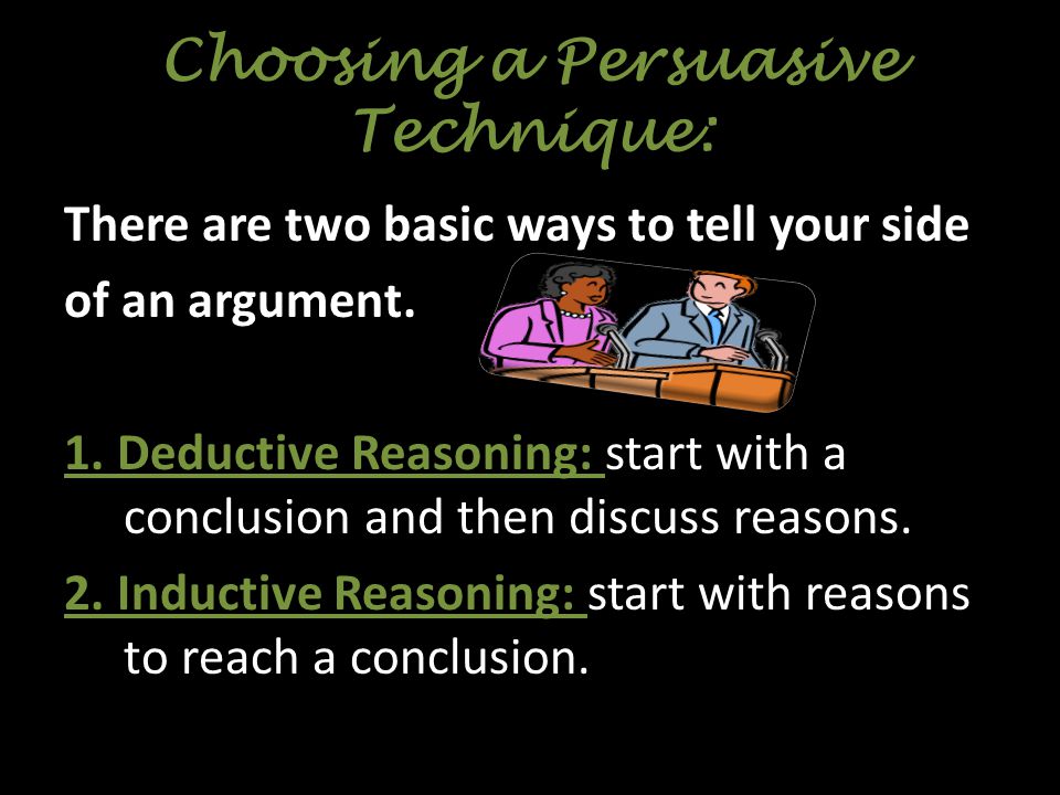 Choosing a Persuasive Technique: