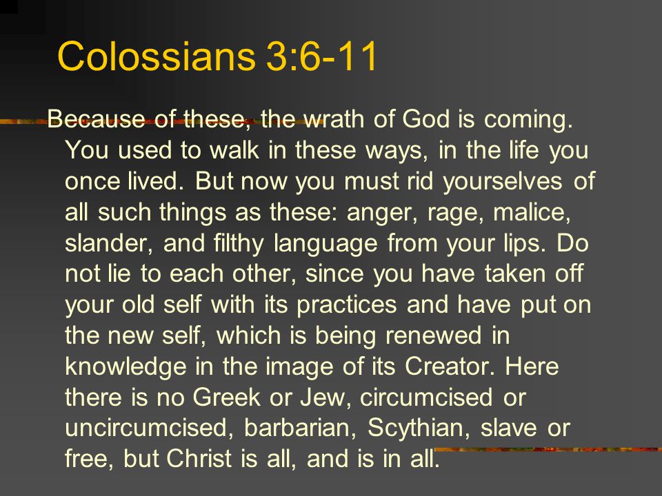 Colossians 3:6-11