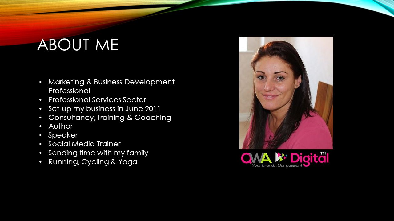 About Me Marketing & Business Development Professional