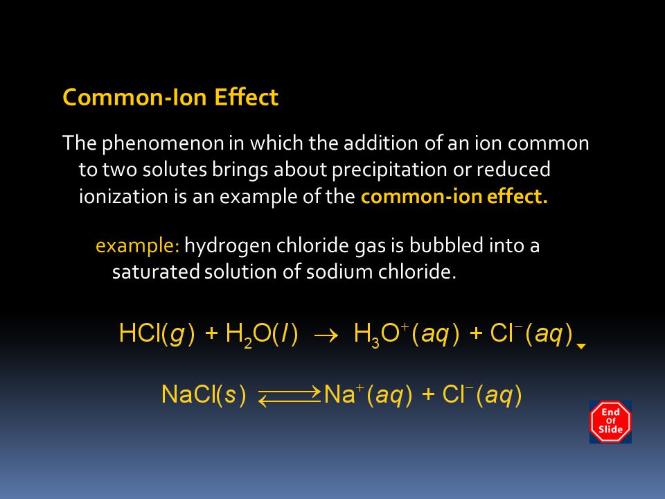 Common-Ion Effect