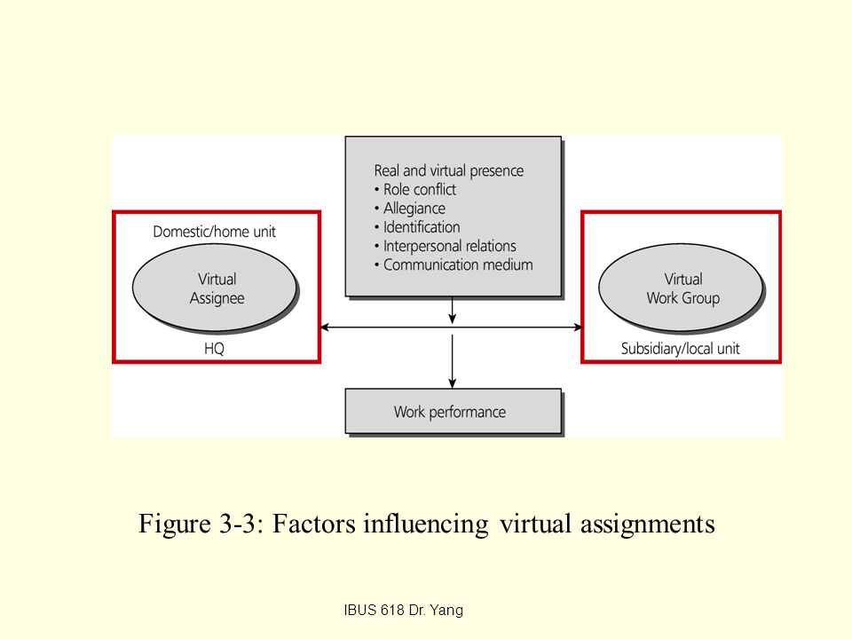 Figure 3-3: Factors influencing virtual assignments